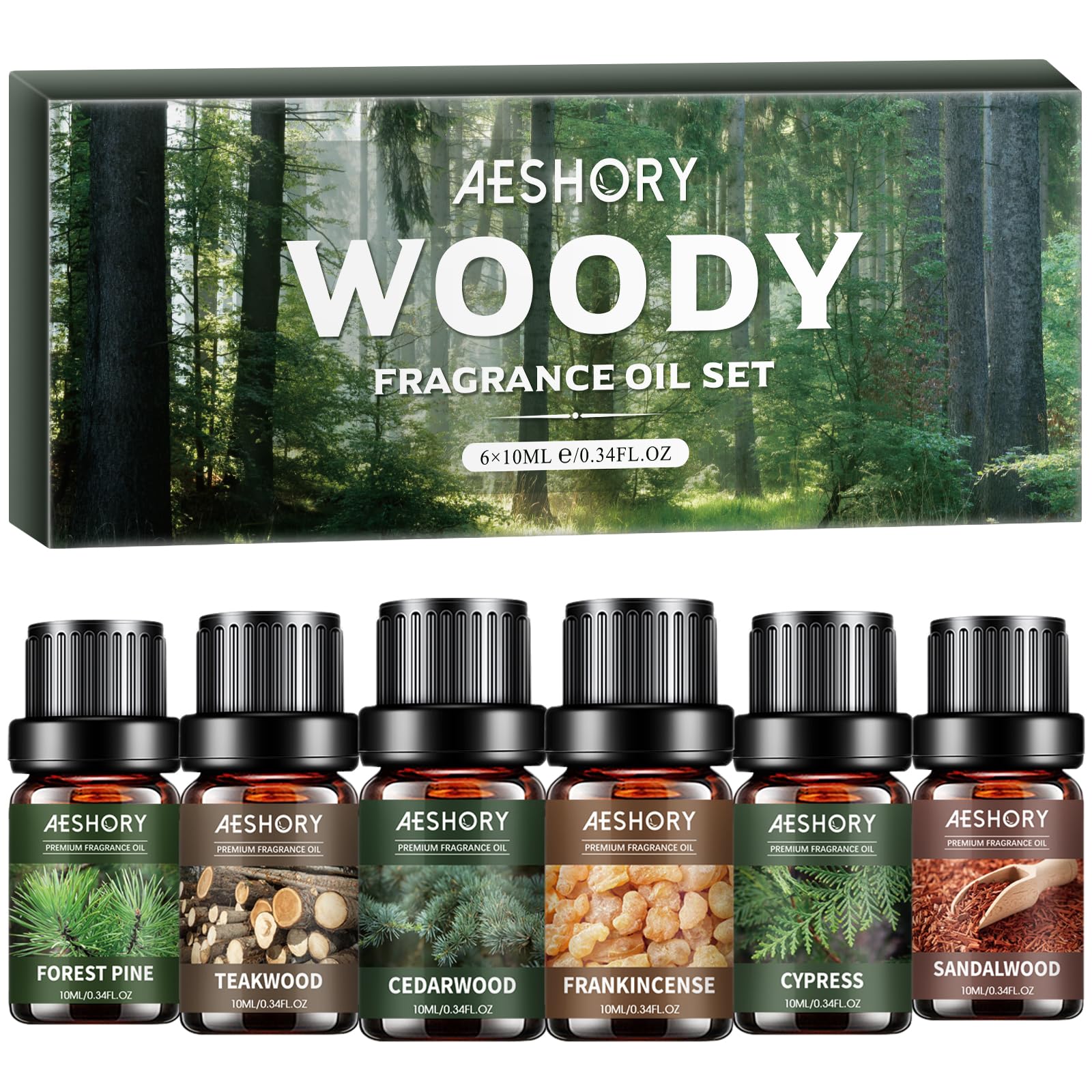 Amazon.com: Woody Essential Oils Set - 6x10ML Woody Scents